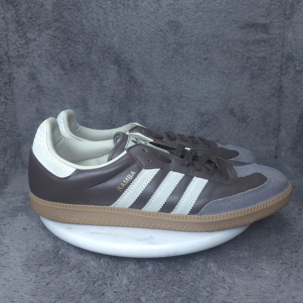Adidas Samba Shoes Mens Size 11 Brown White Leather Gum Sole Soccer Sneakers